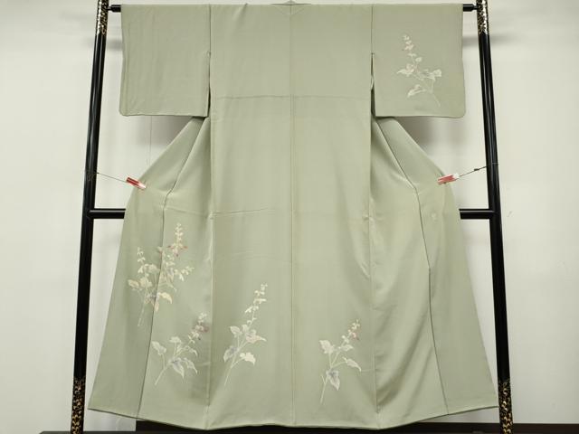 平和屋着物●本加賀友禅作家　沢飯芳雄　訪問着　枝花文　正絹　逸品　CABJ6743ut｜平和屋