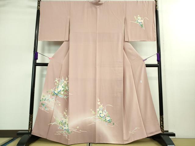 ラ*ロ様 訪問着　友禅　作家物 花籠文暈し染め金銀彩 正絹 逸品 訪問着 友禅 作家物 花籠文暈し染め金銀彩 正絹 逸品