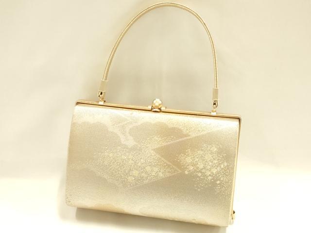 平和屋着物●和装小物　和装バッグ　ハンドバッグ　金糸　逸品　AABH6743ay｜平和屋