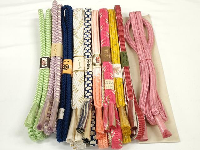 平和屋着物●和装小物 帯締め10本セット 礼装用 組紐 鎌倉組 亀甲組 金糸 松坂屋扱い 逸品 未使用 DABD7074zzz