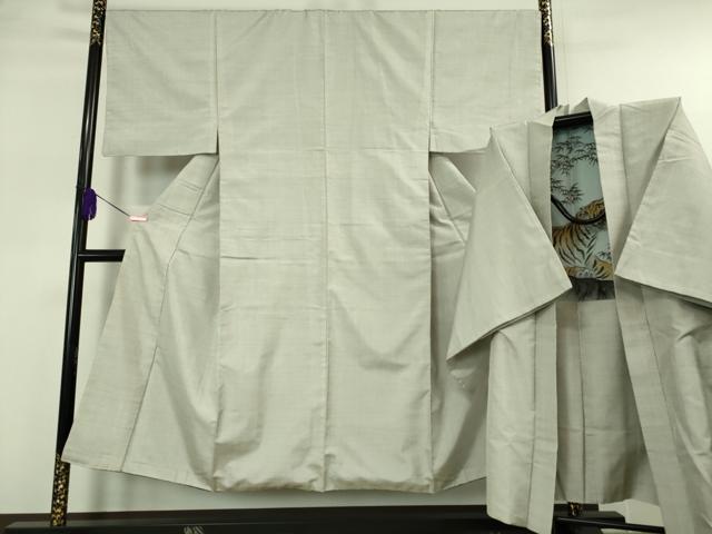 長閑やかさ屋中央局■御前上等 成人男性 発祥地大島紬 白大島 合奏団 長羽織 100亀甲 総端っこ 羽裏・虎 珠玉 DZAA5560kh5
