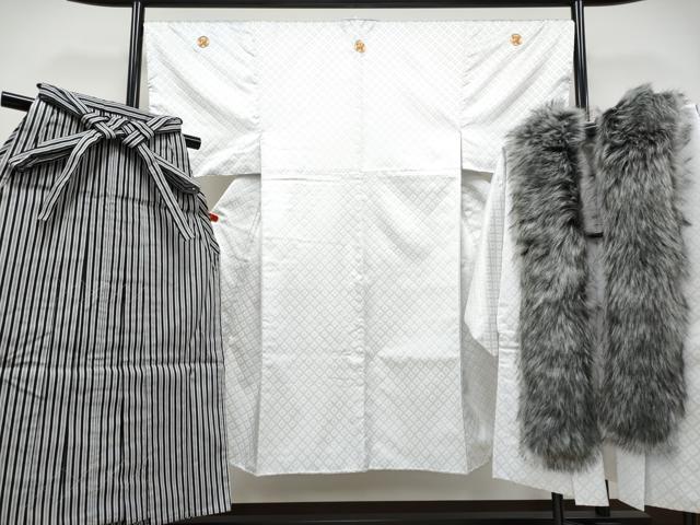 長閑やかさ屋御召しもの●より良い 成人男性 紋付き・羽織・馬のり袴・毛皮書き割り 一こま御召しもの 白地 洗える御召しもの 珠玉 CYAA4450s6