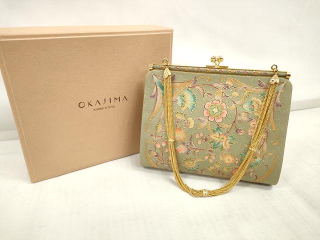 楽天市場】美品 岡重 謹製 OKAJIMA ハンドバッグ シェル型 京