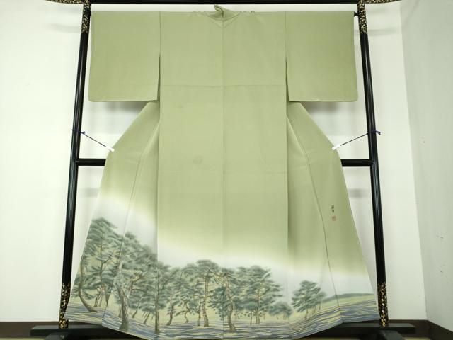 楽天市場】平和屋本店□極上 染色作家 寺島利男 訪問着 胡蝶蘭 紅檜皮