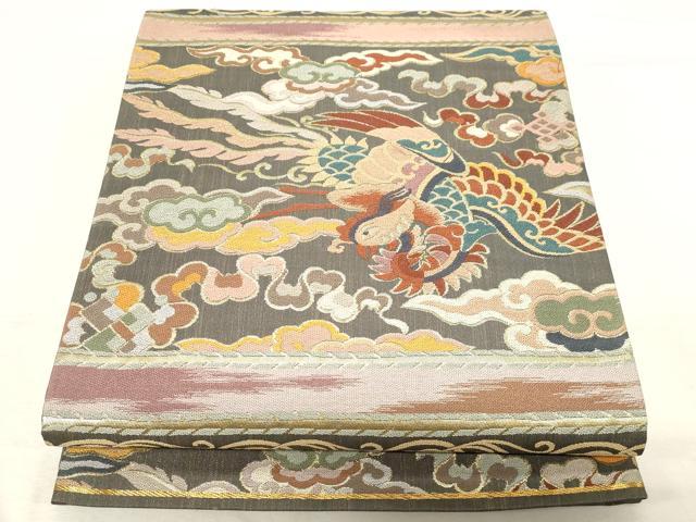 平和屋着物●六通柄袋帯　綾錦　有栖川綴錦文　金糸　正絹　逸品　CABC4790dy｜平和屋