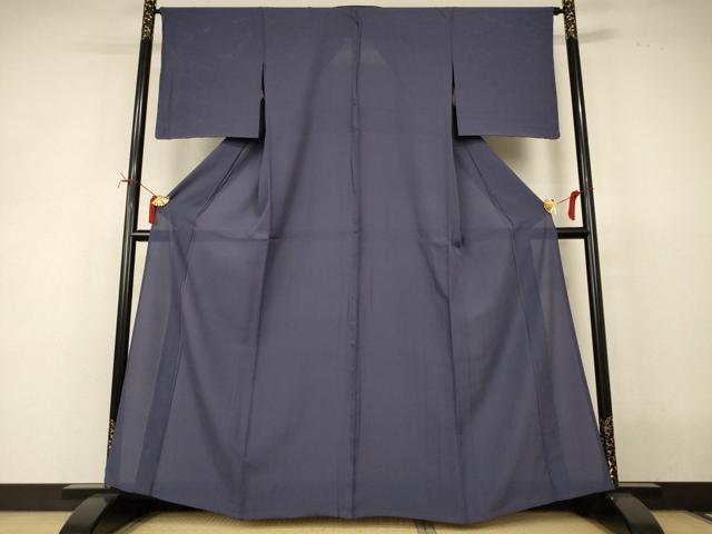 長閑やかさ屋御召しもの＊夏物 色無地 縦絽 赤銅色 正絹 珠玉 未当て嵌める AABJ2460jd