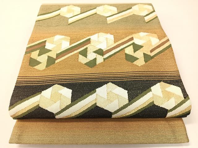 平和屋着物●太鼓柄袋帯　横段吉祥文　金糸　正絹　逸品　未使用　CABG7813vp｜平和屋 23,075円