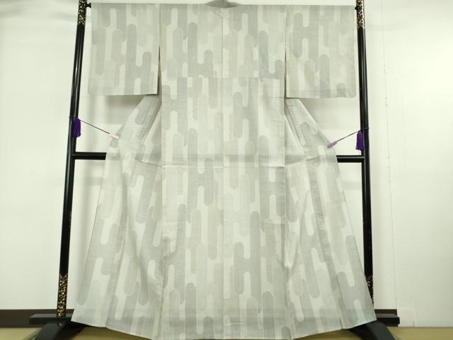 長閑やかさ屋御召しもの＊飛び切り 夏物 結城紬 夏結城 100亀甲 壺掛け汁 白練色地 珠玉 DZAB6199kh6