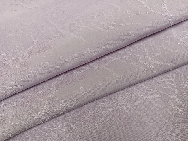 平和屋着物●上質な色無地　草木地紋　薄梅鼠色　正絹　逸品　AABG7132ph｜平和屋