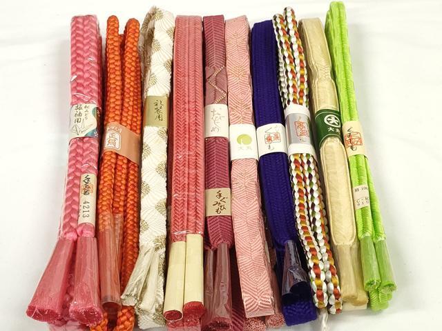 平和屋着物●和装小物　帯締め10本セット　手組紐　笹浪組　冠組　逸品　未使用　DABD7081zzz｜平和屋 9,360円