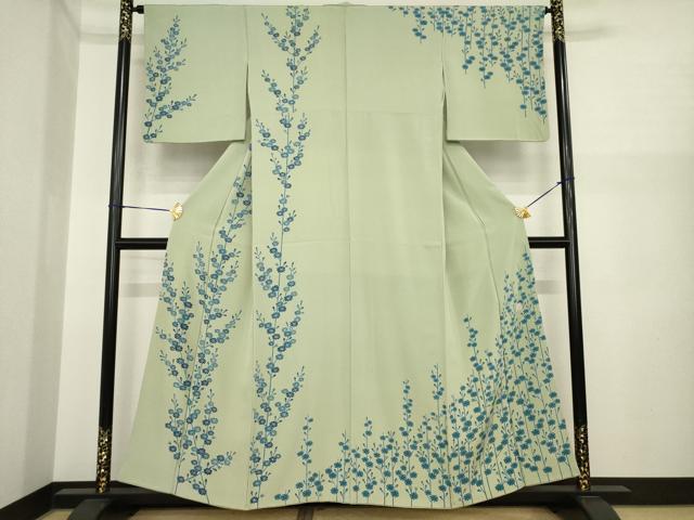 長閑やかさ屋御召しもの●万物の霊長国宝 五代 田畑喜八 短い訪問着 枝花文 正絹 珠玉 AABI8859ck