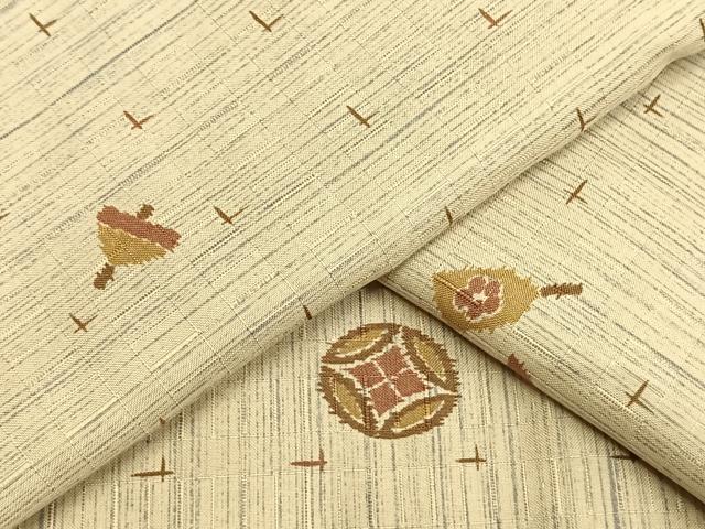 長閑やかさ屋お召しもの▽御前上等な紬 単衣 丸文 正絹 珠玉 AAAW7642fy