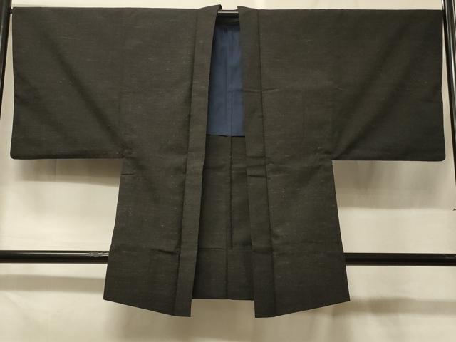 平和屋着物＃男性　羽織　紬地　単衣　霞文　正絹　逸品　CABF1490in｜平和屋