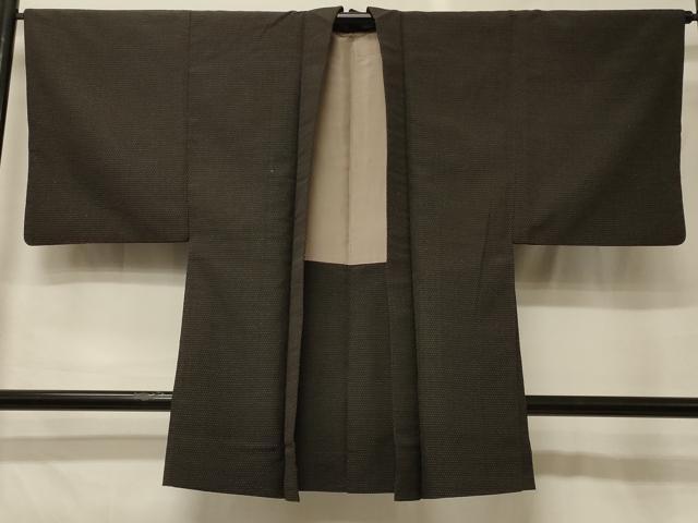 平和屋着物＃男性　紬　長羽織　霞文　正絹　逸品　CABH6803in｜平和屋