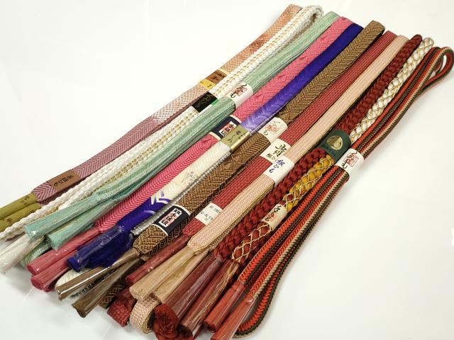 平和屋着物●和装小物 帯締め10本セット 手組紐 組紐 笹浪組 金糸 逸品 未使用 DABC1034zzz