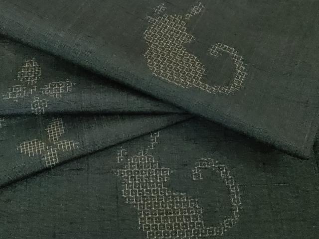 楽天市場】平和屋本店□極上 結城紬 単衣 80亀甲 飛び亀甲柄 経緯亀甲  