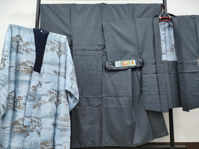 長閑やかさ屋御召しもの●より良い 成人男性 発祥地大島紬 合奏団・長襦袢書き割り 透かし彫り柄 証紙付き添い人 珠玉 未当てはめる CYAA4530s6