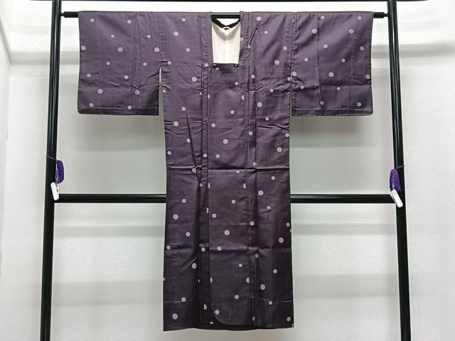 長閑やかさ屋御召しもの＃道行厚地の外套 雨厚地の外套 水玉文 ロング丈 正絹 珠玉 CABE5195ua