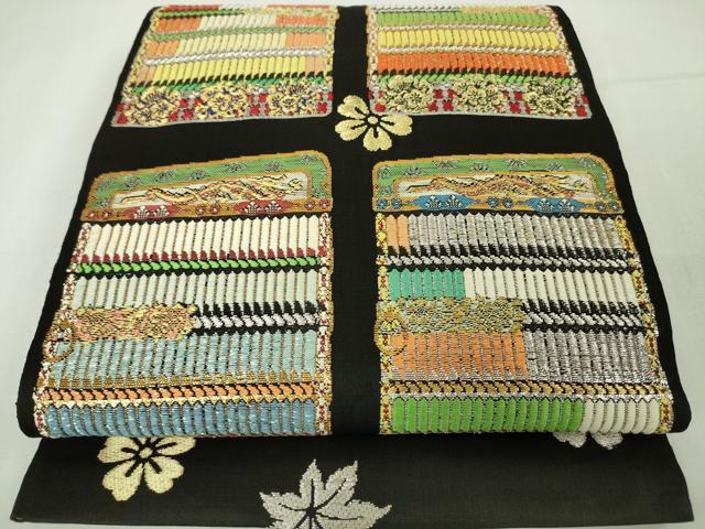 楽天市場】平和屋本店□極上 龍村平蔵製 本袋帯 秀繭錦 黒地 金銀糸