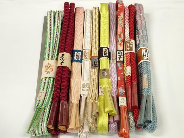 平和屋着物●和装小物　帯締め10本セット　手組紐　笹浪組　亀甲組　金糸　逸品　未使用　DABD7098zzz｜平和屋