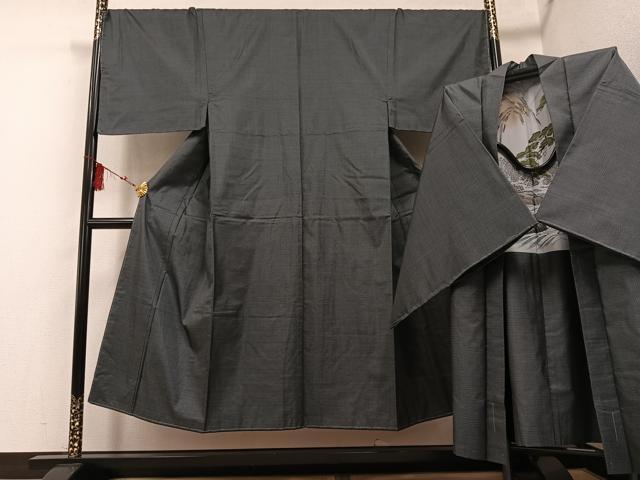 平和屋着物●男性　本場大島紬　アンサンブル　100亀甲　総詰め　正絹　逸品　未使用　AABF6078ph｜平和屋