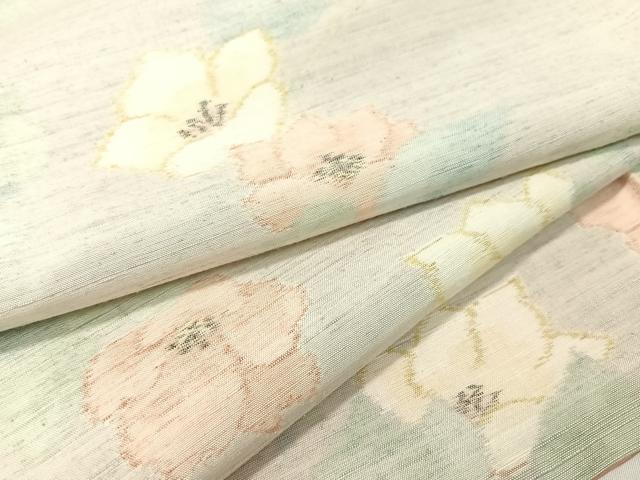 平和屋着物●上質な紬 草花文 正絹 逸品 CABC9852vp|平和屋