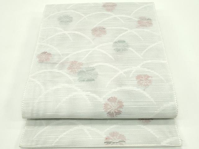 長閑やかさ屋御召しもの＊夏物 八寸名古屋帯 撫子 芝生文 CABG7445rv