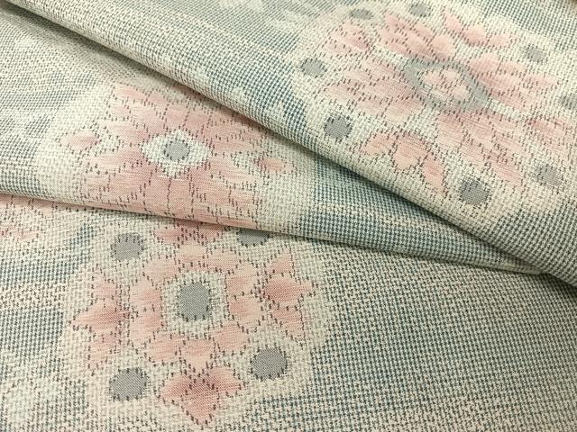 平和屋着物●上質な紬 花唐草文 正絹 逸品 CABC9853vp|平和屋