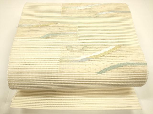 平和屋着物＊夏物 八寸名古屋帯 絽綴れ 抽象文様 金銀糸 正絹 逸品 DAAY8281cm｜平和屋