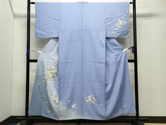 平和屋着物●訪問着 刺繍 地紙花文 暈し染め 金彩 さが美扱い 正絹 逸品 未使用 CABC8161gh|平和屋