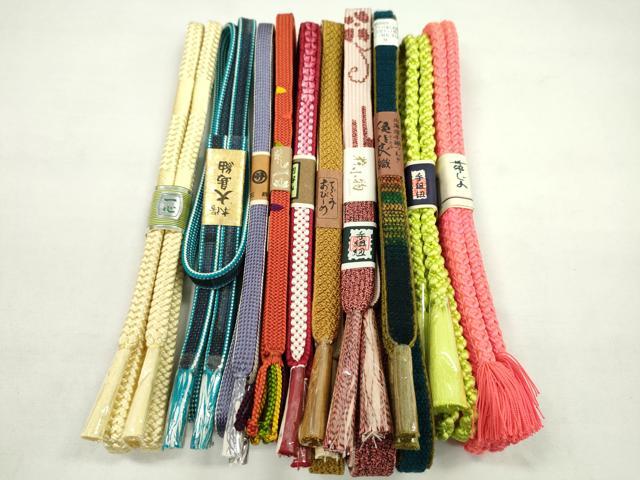 平和屋着物●和装小物 帯締め10本セット 高麗組 本場大島紬 ユーカラ織 逸品 未使用 CABF7261ju