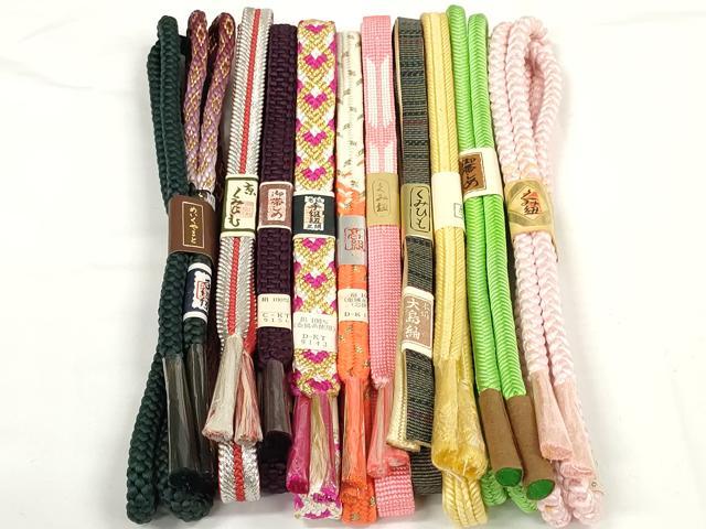 平和屋着物●和装小物 帯締め10本セット 礼装用 組紐 鎌倉組 冠組 レザー 金銀糸 三越扱い 逸品 未使用 DABD7082zzz