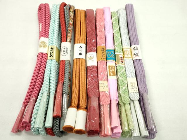 平和屋着物●和装小物　帯締め10本セット　冠組　唐組　白鳳流　大和組　丸組　逸品　未使用　CABF7318ju｜平和屋