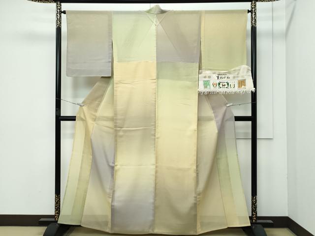 長閑やかさ屋中央局■飛び切り 夏物 発祥地結城玉紬 夏結城 霞文 証紙付き添い人 珠玉 CZAA3162s5