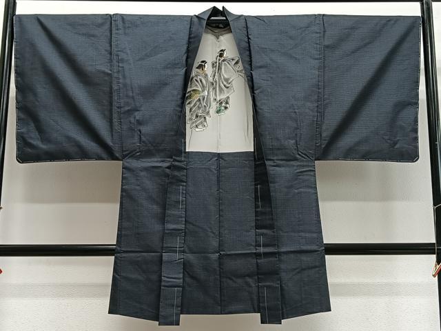 平和屋着物∞男性 長羽織 本場大島紬 120亀甲 総詰め 正絹 逸品 未使用 CABE4995ua|平和屋