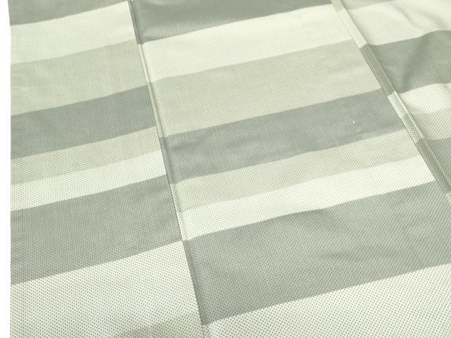 長閑やかさ屋御召しもの▽飛び切りな紬 単衣 横段文 正絹 珠玉 DABE1509op