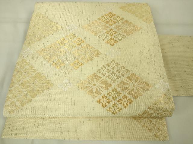 楽天市場】平和屋本店□極上 伝統工芸士 新井寛 両面 半幅帯 唐織 松鶴