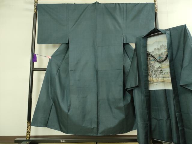 平和屋着物■極上　男性　本場大島紬　アンサンブル　長羽織　100亀甲　総詰め　逸品　DZAB1879kh6｜平和屋