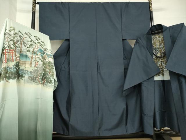 長閑やかさ屋お召しもの●成人男性 発祥地大島紬 合奏団 長襦袢(袷)仕掛ける 亀甲絣 正絹 珠玉 AABH3296ck