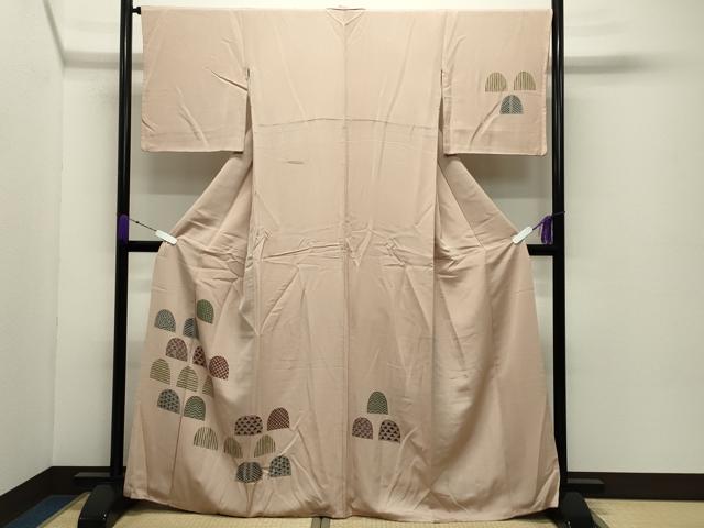 長閑やかさ屋お召しもの●短い訪問着 吉祥文 正絹 珠玉 CABC8193gh