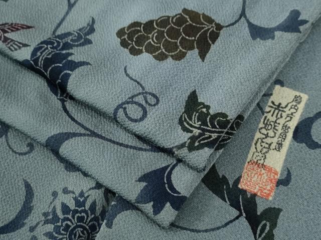 楽天市場】平和屋着物○宮内庁御用達 赤城右堂 小紋 型染め 風景花文