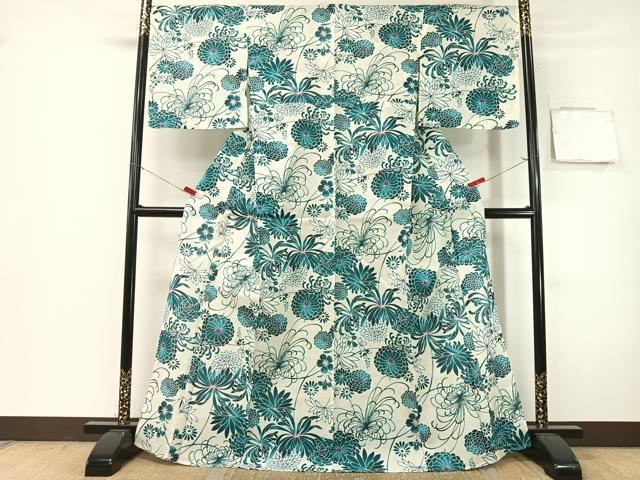 長閑やかさ屋御召しもの∴夏物 浴衣 綿紅梅 乱菊 綿 珠玉 未当てはめる CABG7683vp