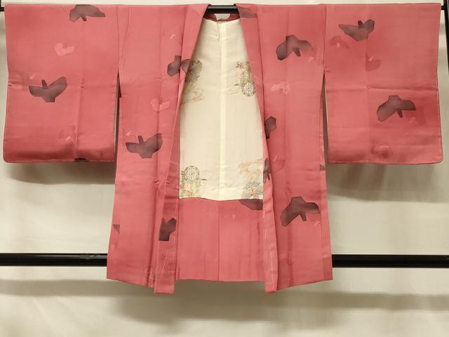 平和屋着物＃羽織　地紋起こし　幾何学文様　暈し染め　正絹　逸品　未使用　CABF8834in｜平和屋