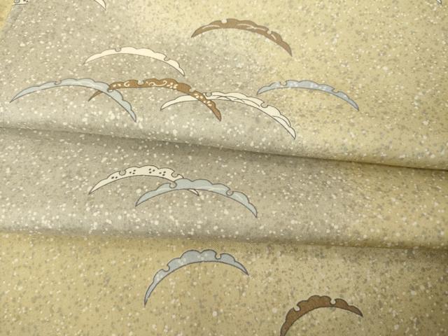 平和屋着物●本場大島紬 染大島 小紋 雪芝文 暈し染め 正絹 逸品 AABH9549ck|平和屋