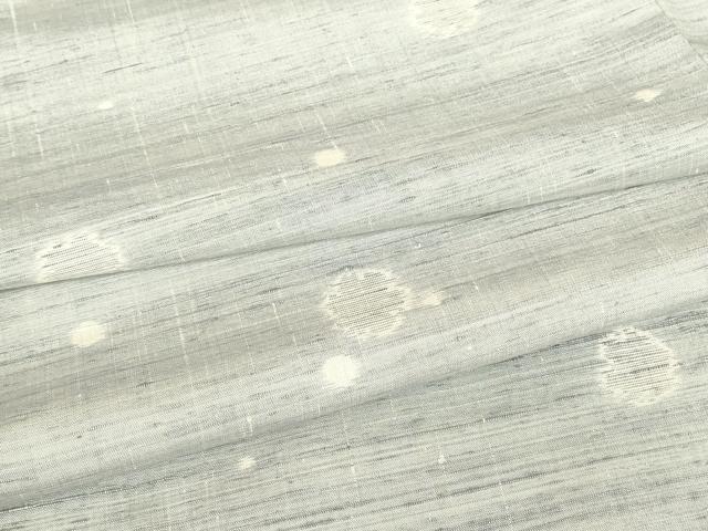 長閑やかさ屋御召しもの▽御膳上等な紬 単衣 雪輪文 正絹 珠玉 DABE4701az
