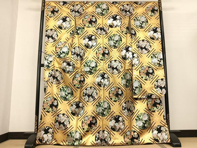 平和屋着物●豪華振袖　花鳥丸文　金銀彩　正絹　逸品　AABF0528fy｜平和屋
