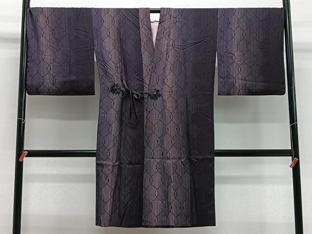 長閑やかさ屋御召しもの∞道中着 立涌文様 ロング丈 正絹 珠玉 CABG3888ua