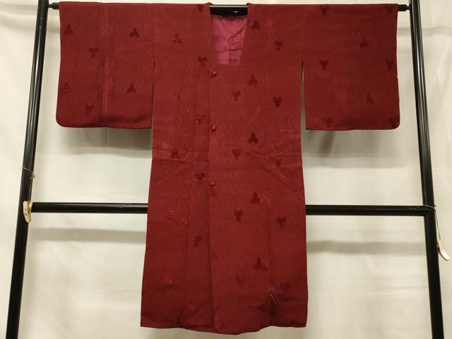 平和屋着物＃道行コート　輪奈ビロード　吉祥毘沙門亀甲文　ロング丈　正絹　逸品　CABD7970in｜平和屋