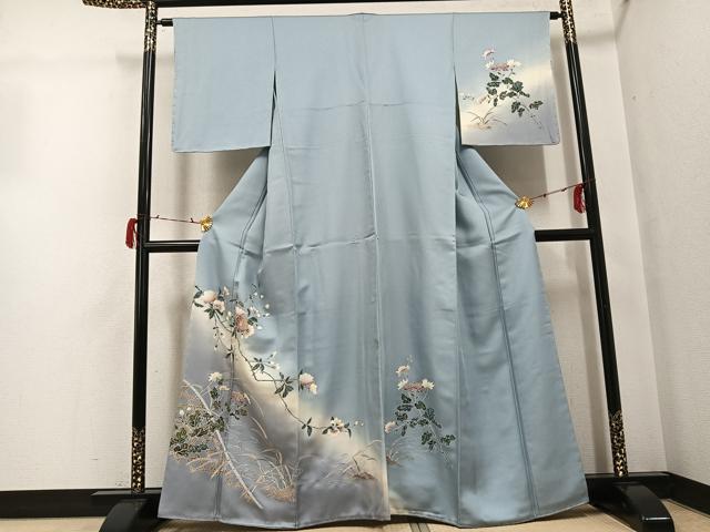 平和屋着物●訪問着　草花文　暈し染め　正絹　逸品　未使用　AABG8488ph｜平和屋