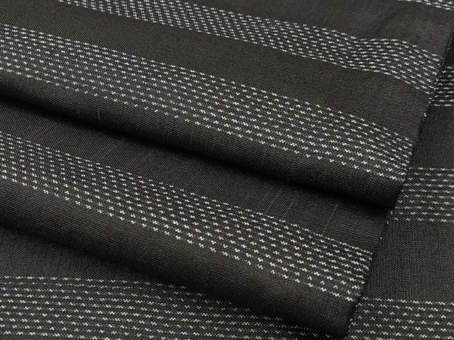 平和屋着物●本場大島紬 横縞 正絹 逸品 BAAW5199hj|平和屋